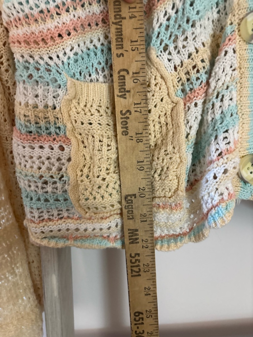 Women’s L crochet summer Cardigan boutique, beachy, costal grandma, cottagecore - Picture 13 of 16